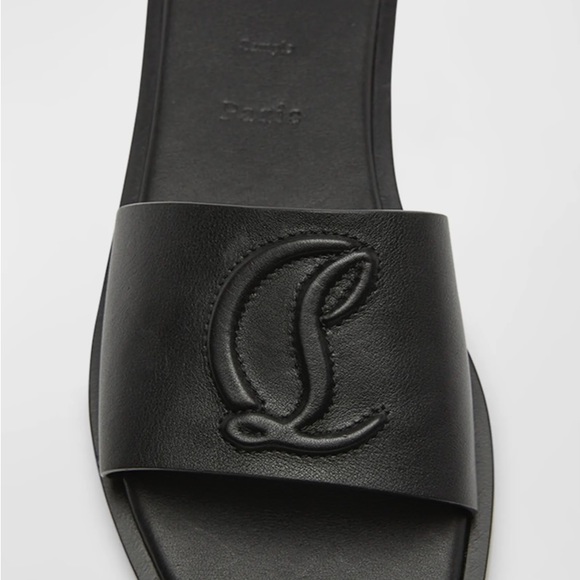 Christian Louboutin
Leather Logo Red Sole Slide Sandals - Picture 3 of 9